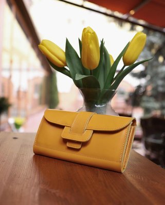 Жіночий шкіряний гаманець Сієна жовтий 259 фото