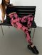 Стильні жіночі легінси (лосини) з ефектом Пуш-ап 5041 рожевий-чорний_S 5041_Рожевий-чорний фото 1