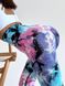 Спортивные женские лосины с эффектом Пуш-ап 4903 голубой-розовый_S 4903_Блакитний-рожевий фото